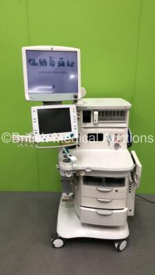 Datex-Ohmeda Aisys Anaesthesia Machine Software Version 08.01 withGE Carescape B850 Monitor, GE Module Rack, Bellows and Hoses (Powers Up) *S/N ANAQ01455*