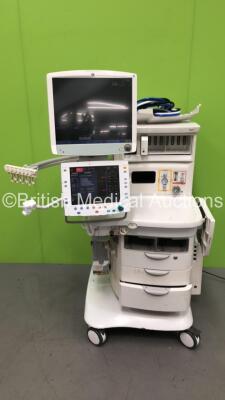 Datex-Ohmeda Aisys Anaesthesia Machine Software Version 08.01 with GE Carescape B850 Monitor , GE Module Rack, Bellows and Hoses (Powers Up) *S/N ANAQ01450*