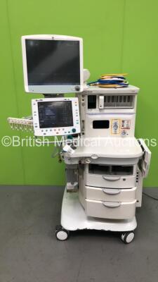 Datex-Ohmeda Aisys Anaesthesia Machine Software Version 08.01 with GE Carescape B850 Monitor , GE Module Rack, Bellows and Hoses (Powers Up) *S/N ANAQ01452*