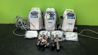 Mixed Lot Including 3 x Inditherm Medical Alpha Patient Warming Units (All Power Up) 4 x Welch Allyn Ref 9293-046-01 10 Lead ECG Leads and 2 x Gas Valves *SN 07/1576, 15/15283, 10/6657*