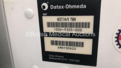 Datex-Ohmeda Aestiva/5 Anaesthesia Machine with Datex-Ohmeda Aestiva SmartVent Software Version 3.5, Philips MP50 Anaesthesia Monitor Ref M8004A with Philips M3001A Module with Press / Temp / NBP / SPO2 and ECG/Resp Options, Philips IntelliVue G5-M1019A G - 7