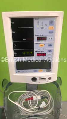 2 x Mindray Accutorr Plus Vital Signs Monitors on Stand (Both Power Up - 1 x Missing Ports - See Pictures) *S/N A73463-A4 / A7153958C9* - 2