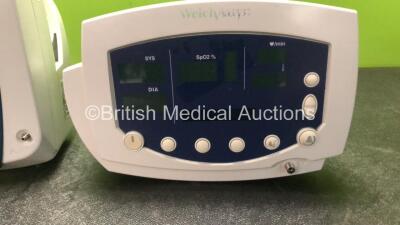 Job Lot Including 1 x Welch Allyn 53NTO Patient Monitor (No Power with Damaged Casing-See Photo) 1 x Welch Allyn Spot Vital Signs Monitor (Powers Up) *SN JA057787, 201621044* - 2