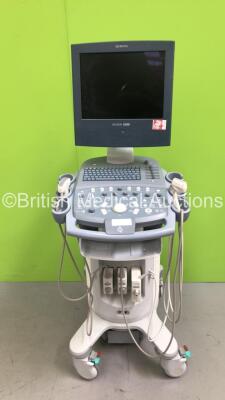 Siemens Acuson X300 Flat Screen Ultrasound Scanner Model No 10037409 *S/N 311552* **Mfd 12/2007** with 3 x Transducers / Probes (CH5-2 *Mfd 2007* / VF10-5 Mfd 2007* and VF13-5SP *Mfd 2007*) and Mitsubishi P93 Printer (HDD REMOVED)