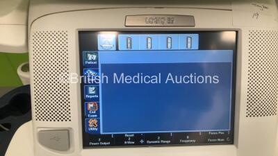 GE Logiq E9 Flat Screen Ultrasound Scanner Ref 5205000-4 Software Version R2.0.4 with Sony Digital Graphic Printer UP-D897 *Mfd 2010-03* (Powers Up) - 3