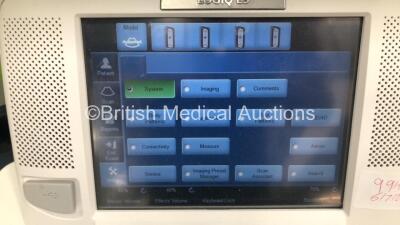 GE Logiq E9 Flat Screen Ultrasound Scanner Ref 131187US7 *S/N 131187US7* **Mfd 09/2014** Software Version R4 Software Revision 3.0 with Sony UP-D897 Digital Graphic Printer (Powers Up - Keyboard will Not Lock in Lock Position) ***IR531*** *H* - 3