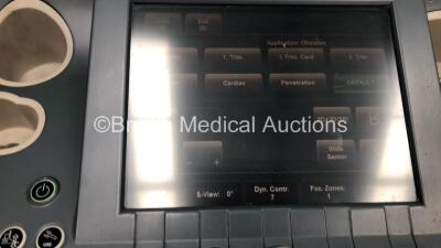 GE Voluson E8 Expert Flatscreen Ultrasound Scanner *Mfd - 03/2014* Software Version - B 12.0.4.552 with 2 x Transducers / Probes (1 x RAB 4-8-D *Mfd - 03/2010* and 1 x C4-8-D *Mfd - 03/2012* Some Probe Head Damage) and Sony UP-D897 Digital Graphic Printer - 3