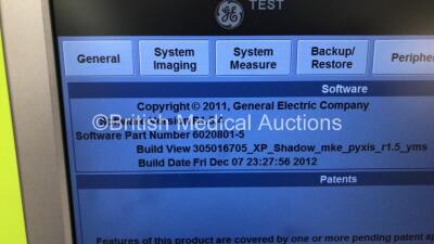 GE Logiq S8 Flat Screen Ultrasound Scanner Ref 5418099 Software Version R1.5.4 *Mfd July 2012* (Powers Up) *188122SUG* - 5