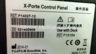 SonoSite X-Porte Ultrasound Scanner Ref P14027-12 *S/N 021400908* **Mfd 01/2014** Software Version 70.80.107.014 Transducer Package Version 70.80.106.006 SH Database Version 70.80.105.009 with 2 x Transducers / Probes (P21xp/5-1 MHz Ref P14563-20 *Mfd 01/ - 10