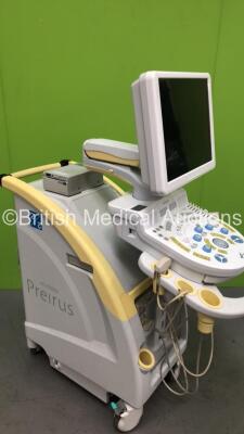 Hitachi Hi-Vision Preirus Flat Screen Ultrasound Scanner *S/N G310103114* **Mfd 2014** with 2 x Transducers / Probes (EUP-C715 *Mfd 2014-11* and EUP-L74M *Mfd 2009-03*) and Sony UP-D897 Digital Graphic Printer (Powers Up) - 7