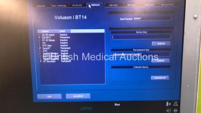 GE Voluson-i BT14 Portable Ultrasound Scanner *Mfd - 03/2004* Software Version - CC200 with 1 x 4C-RS Ultrasound Transducer / Probe *Mfd - 03/2017* (Powers Up with Stock Power Supply, Power Supply Not Included, Slight Damage to Casing - See Photo) *B05047 - 6