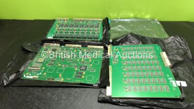 Job Lot Including 1 x Philips Sonos 5500 Operator Panel (Some Damaged Casing), 1 x GE Logiq 9 Touchscreen Operator Panel, 4 x GE TD5 2362863 Boards, 1 x GE RF AMP2 Board, 1 x GE XDIF Relay and 1 x Delta D0106568 Board - 3