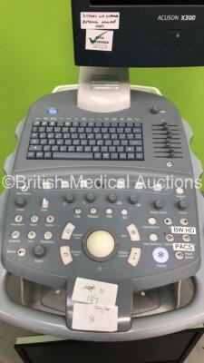 Siemens Acuson X300 Flat Screen Ultrasound Scanner Model No 10037409 *S/N 310251* *Mfd 01/2007* Update Version 1.0.14 (031) (Powers Up with Blank Screen - Donor Screen Used - Donor Screen Not Included) ***IR528*** - 2