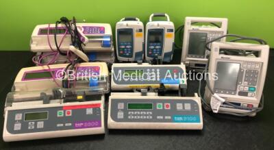 Job Lot Including 3 x Graseby Omnifuse PCA Syringe Pumps (All Power Up, 1 x System Fault 99 Code) 2 x CareFusion Alaris GP Plus Infusion Pumps (Draw Power Do Not Power Up) 1 x Graseby 3300 PCA Pump (Powers Up) 1 x Graseby 3100 Syringe Pump (Powers Up) 1 x