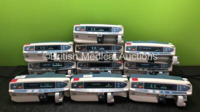 10 x CareFusion Alaris GS Syringe Pumps (All Power Up, 6 x Require Service) *SN 800102160 / 800107289 / 800103041 / 800107393 / 800102190 / 800109845 / 800107491 / 800102155 / 800102170 / 800107654*