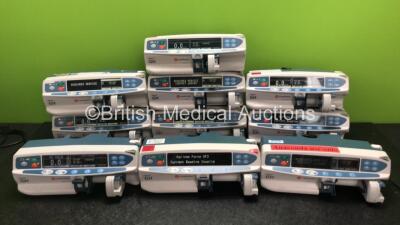 10 x CareFusion Alaris GH Syringe Pumps (All Power Up, 3 x Require Service, 2 x SF3 Code) *SN 800260151 / 800261755 / 800261754 / 800209066 / 800289077 / 800261710 / 800261622 / 800212068*