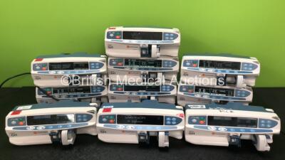 10 x CareFusion Alaris GH Syringe Pumps (All Power Up, 1 x Require Service, 1 x SP3 Code 1 x Powers Up with Blank Screen and Alarm) *SN 800261769 / 800215897 / 135043059 / 800206578 / 800289065 / 800288199 / 800211373 / 800236272 / 800206583 / 800289073*