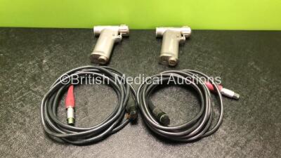 2 x ConMed Linvatec Hall PowerPro PRO6100 Handpieces with 2 x Power Leads