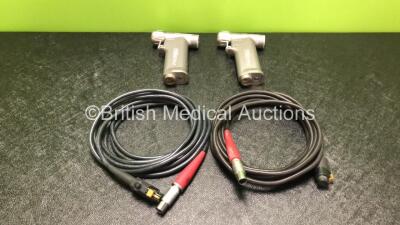 2 x ConMed Linvatec Hall PowerPro PRO6100 Handpieces with 2 x Power Leads