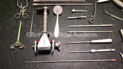 Job Lot of Various Surgical Instruments Including 1 x Stryker 250-070-403 Strykeflow Suction Tube and 1 x Stryker 250-070-402 Strykeflow Suction Tube - 2