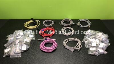 Mixed Lot of Various Connection Cables, 1 x Light Source Cable, 1 x deSoutter Supply Hose and Adapter and Various Microline Handle Ring Inserts