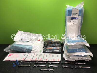 Mixed Lot Including Medical Consumables (Majority Expired) and 11 x Surgical Inserters