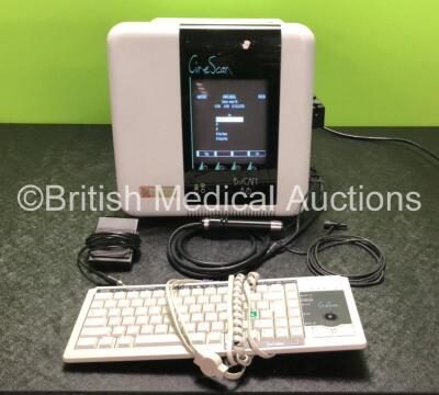 Quantel Medical CineScan S B-Scan A/B Ultrasound Scanner with B1 10 MHz Probe, TP-01 11 MHz Probe, Footswitch and Keyboard *10825*