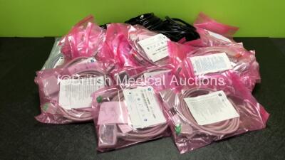 Job Lot of Various Patient Monitoring Cables Including BP Cuffs, Temperature Cables and ECG Leads