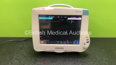 Philips IntelliVue MP50 Neonatal Monitor with Philips M3001A Opt : C18 Multiparameter Modules with Press, Temp, NBP, SPO2 and ECG/Resp Options (Powers Up)