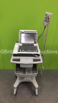 GE MAC 5500 HD ECG Machine on Stand with 10 Lead ECG Leads (Powers Up) *S/N SKJ16119176PA*