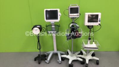 1 x Mindray iMEX10 Patient Monitor on Stand with ECG, SPO2, NIBP, T1 and T2 Options on Stand, 1 x Philips M3046A M3 Patient Monitor on Stand with Philips M3001A Opt C06 Module and Selection of Leads, 1 x Deltex Cardio Q ODM Monitor on Stand and 1 x Accoso