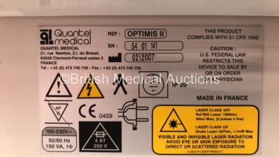 Quantel Medical Optimis II Ophthalmic Laser (Unable to Test Due to No Key and Cut Power Supply) *54 01 141* - 8