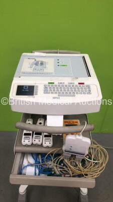 1 x Mortara ELI 250c ECG Machine with 10-Lead ECG Lead on Stand (Powers Up) 3 x Exergen Temporal Scanners and 1 x Metron PS-320 Fetal Simulator *32030*