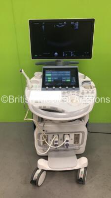 GE Voluson E8 BT 16 Flat Screen Ultrasound Scanner *S/N E33338* **Mfd 12/2015** Software Version EC310 with 2 x Transducers / Probes (C1-5-D Ref 5261135 *Mfd 04/2020* and IC5-9-D Ref 5492351 *Mfd 01/2018*) and Sony UP-D898MD Digital Graphic Printer (Powe