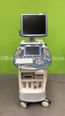 GE Voluson E6 Flat Screen Ultrasound Scanner *S/N D52569* **Mfd 10/2010* Software Version 10.0.1.3082 with 1 x Transducer/Probe (RAB4-8-D *Mfd 2010*) ,Sony UP-D897 Graphic Printer and Sony DV0-1000MD DVD Recorder (Powers Up with Error - See Pictures) ***I