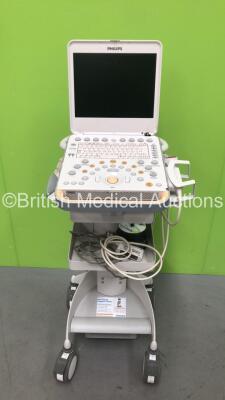 Philips CX50 Diagnostic Ultrasound System *Mfd 2010-10* with 2 x Transducer / Probes (C5-1 and L12-3) (HDD Removed and Damage to Casing - See Photos) *SGO1001027*