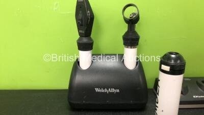 Mixed Lot Including 1 x Welch Allyn Ref 7114x Universal Charger, 1 x Keeler Lithium Charger and 4 x Otoscopes with 3 x Attachments - 2