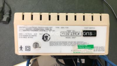 Mixed Lot Including 1 x Intermec Easycoder Unit (Untested Due to Missing Power Supply) 1 x NSK Volvere GX Dental Drill with 1 Footswitch and 1 x Attachment (No Power with Damaged Cable-See Photos) 1 x De Tuy Euro Max Unit (Powers Up) 1 x Dentsply 3000 Ge - 7