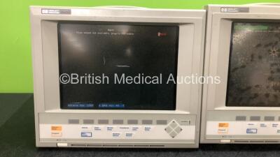 Job Lot Including 2 x Hewlett Packard Omnicare 24C Monitors (Both Power Up, 1 with Damaged Screen-See Photo) 1 x Philips V24E Neonatal Patient Monitor (No Power with Cracked Screen-See Photo) - 2