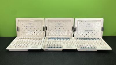 3 x St Jude Medical Model 905 Heart Valve Sizer Sets *21 Complete, 2 Incomplete*