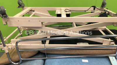 1 x Bristol Maid Electric Patient Examination Couch with Controller and 1 x Swift Electric Bariatric Examination Couch (Both Power Up) - 4