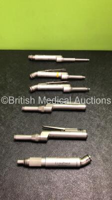 Job Lot of Handpieces Including 1 x Hall 5053-22 Micro 100 Oscillating Saw XL Handpiece, 2 x Hall 5053-12 Micro 100 Oscillating Saw Handpieces, 1 x Hall Micro Power 6020-024 Oscillating Saw Handpiece, 1 x Hall Microchoice 5020-024 Oscillating Saw Handpiec