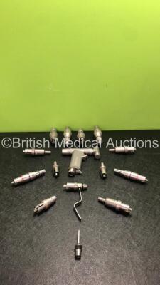 Job Lot Including 1 x ConMed Hall Power Pro PRO6175 Handpiece, 4 x Hall PRO1541 Jacobs Drill Reamers, 2 x Hall Power Pro PRO2514 Radiolucent Drill Drive Adapters, 2 x Hall Power Pro PRO2329 3:1 Trinkle Attachments, 2 x Hall Power Pro PRO2039 AO Mini Attac