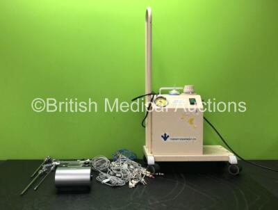 Mixed Lot Including 1 x Therapy Equipment Ltd B105/420 Suction Unit (No Power) 1 x ResMed S9 Escape CPAP Unit (Powers Up when Tested with Stock Power Supply-Power Supply Not Included) Various Surgical Instruments and Patient Monitoring Cables