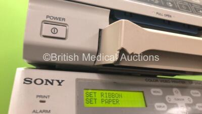 3 x Sony UP-21MD Color Video Printers (All Power Up 2 with Damaged Cassettes-See Photos) - 3