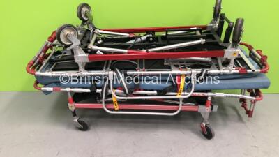 2 x Ferno Falcon Six Ambulance Stretchers with Mattresses (Hydraulics Tested Working)