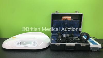 Mixed Lot Including 1 x Marsden Baby Weighing Scales (Untested Due to Missing Batteries) 1 x Keeler Dualite Indirect Ophthalmoscope In Carry Case (Powers Up) 1 x Linak Battery Charger with Battery (Powers Up)