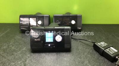 3 x ResMed Airsense 10 Autoset CPAP Units with 1 x AC Power Supply (All Power Up)