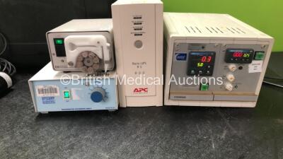 Mixed Lot Including 1 x APC 800 Backup UPS Unit (No Power) 1 x Transport Carry Case, 1 x Verathon BVI 3000 Bladder Scanner with 1 x Battery and 1 x Transducer / Probe (Powers Up) 1 x Hewlett Packard 1FS Pump (Powers Up) 1 x Stuart Scientific SM1 Magnetic - 2