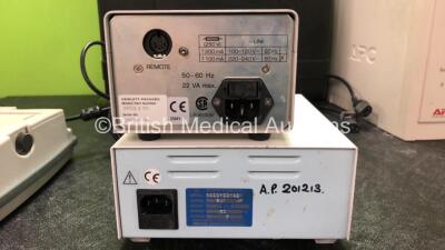 Mixed Lot Including 1 x APC 800 Backup UPS Unit (No Power) 1 x Transport Carry Case, 1 x Verathon BVI 3000 Bladder Scanner with 1 x Battery and 1 x Transducer / Probe (Powers Up) 1 x Hewlett Packard 1FS Pump (Powers Up) 1 x Stuart Scientific SM1 Magnetic - 5